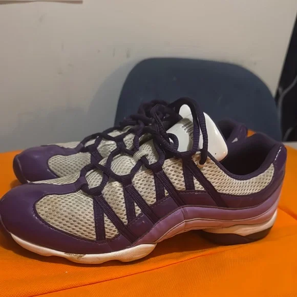 Stylish Purple and Cream Women's Sneakers - Picture 2 of 5